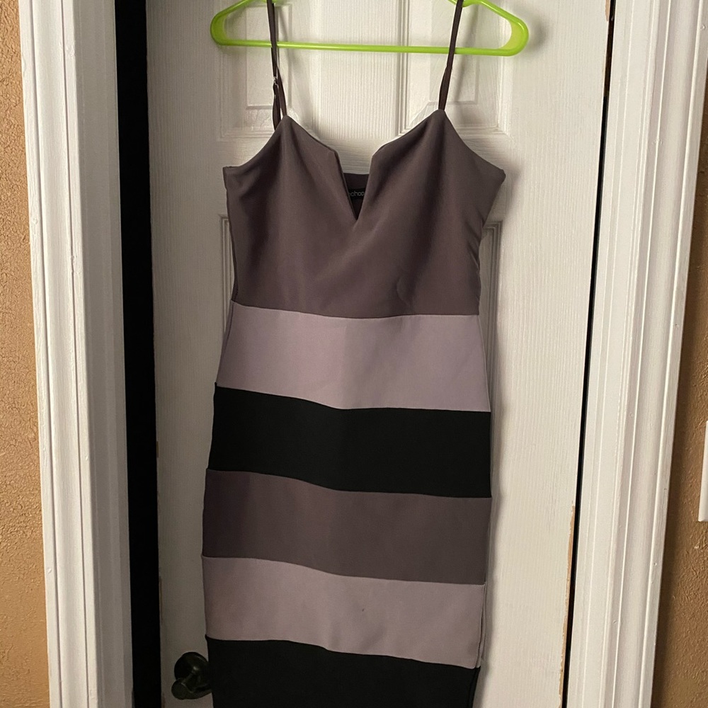 Multi Gray midi dress